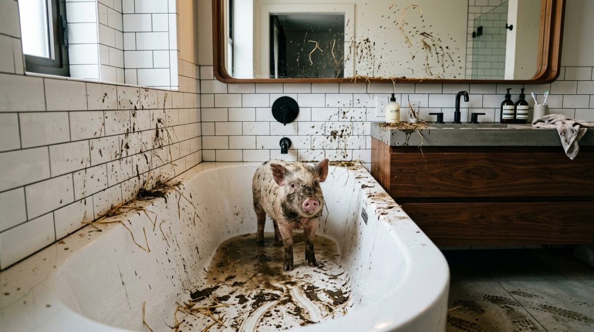 I Evicted My Roommate After Finding Out She Was Running An Unlicensed Micro-Pig Rescue Out Of Our Second Floor En-Suite