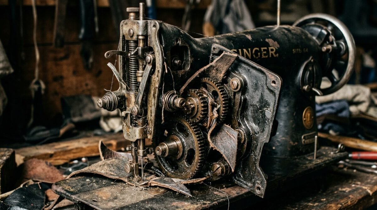 I Evicted My Roommate After She Destroyed My Antique 1940s Sewing Machine Stitching Industrial Leather
