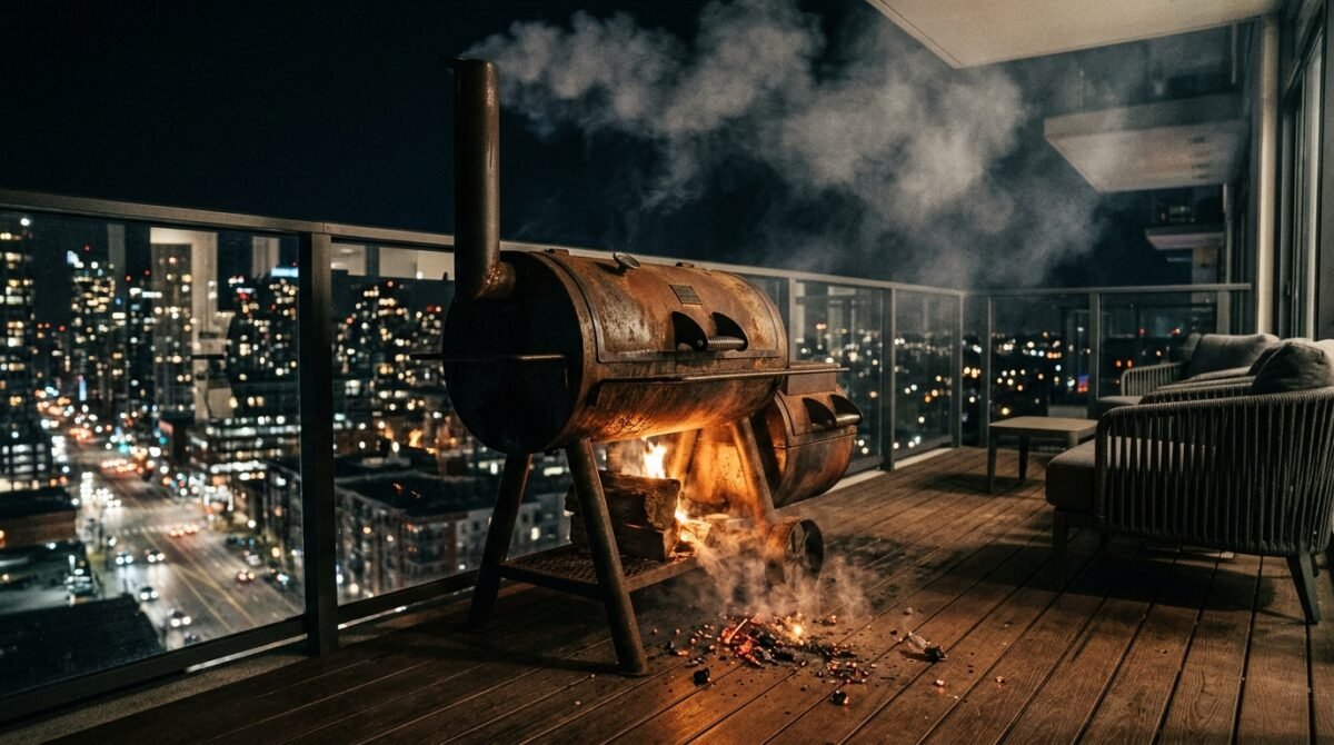 I Sued My Former Roommate For Running An Industrial Smoker On Our Wooden Apartment Balcony
