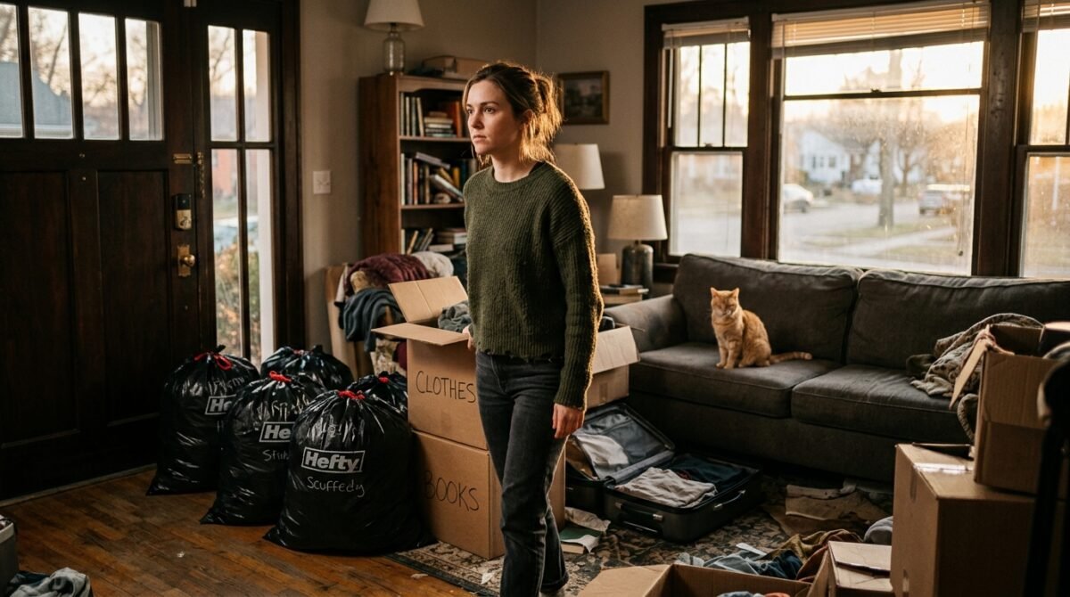 My Fiancé Gave Me An Ultimatum Between Him And My Blind Rescue Cat, So I Packed His Belongings In Hefty Bags