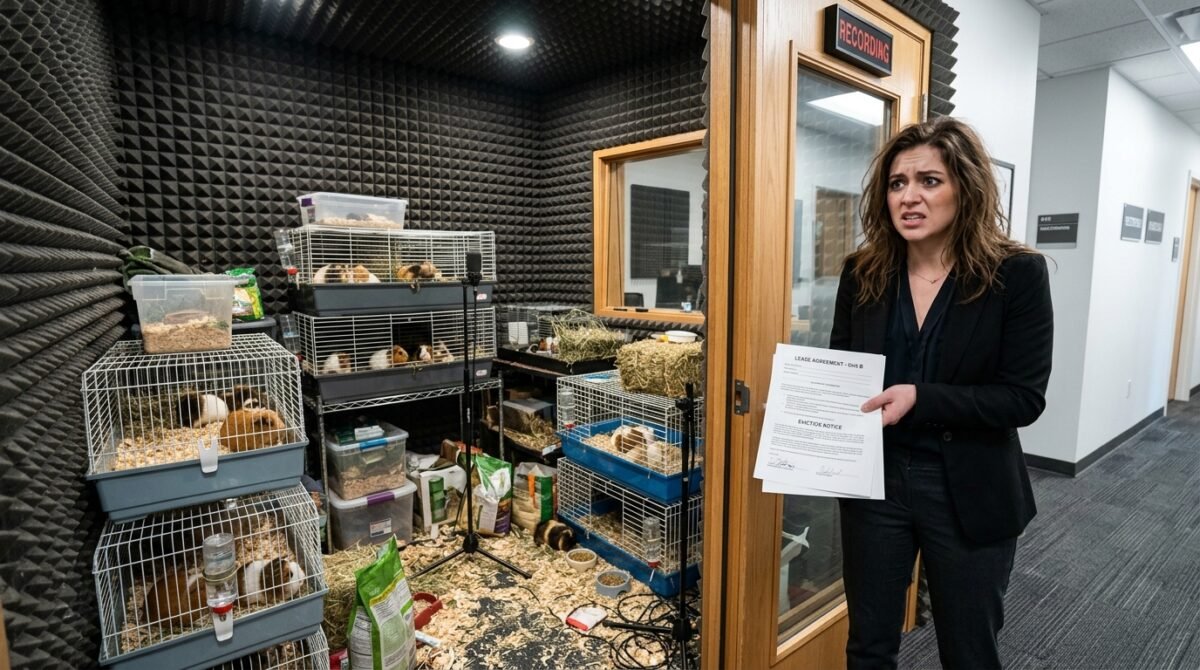 My Flatmate Used My Professional Soundproof Recording Booth As An Unauthorized Guinea Pig Sanctuary So I Evicted Her