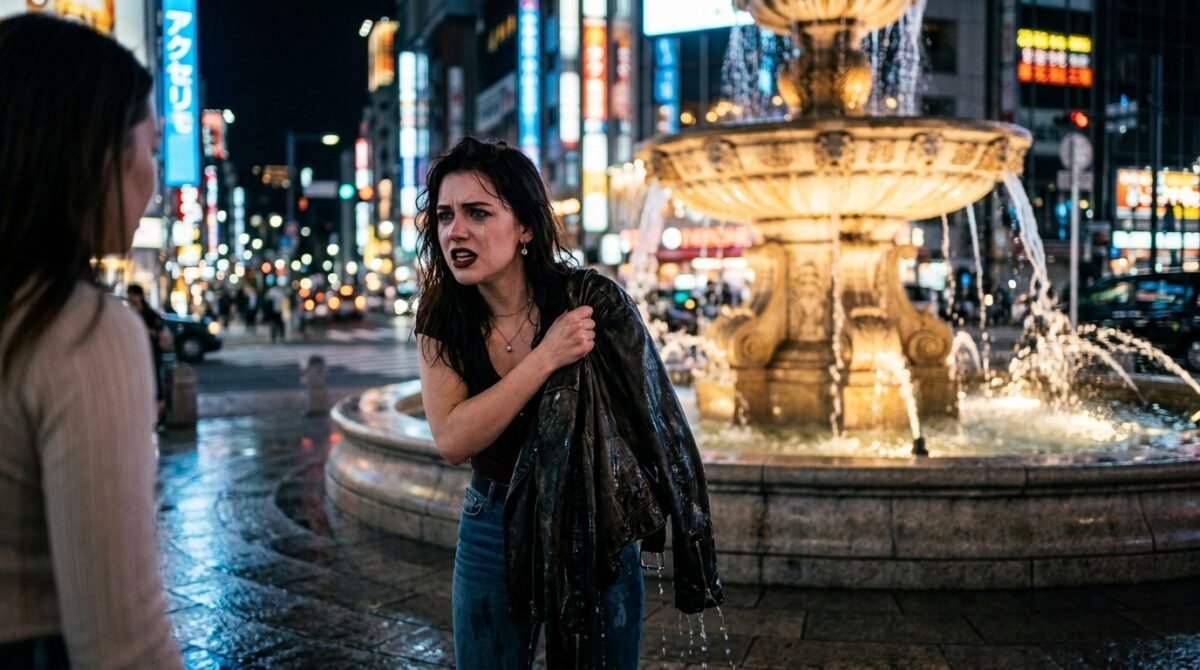 My Friend Demanded I Reimburse Her For A Vintage Leather Jacket She Dropped In A Public Fountain During Her Own Dare