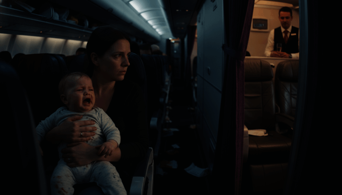 My Husband Booked First Class For Himself And Put Me In Coach With Our Screaming 18-Month-Old On A Red-Eye