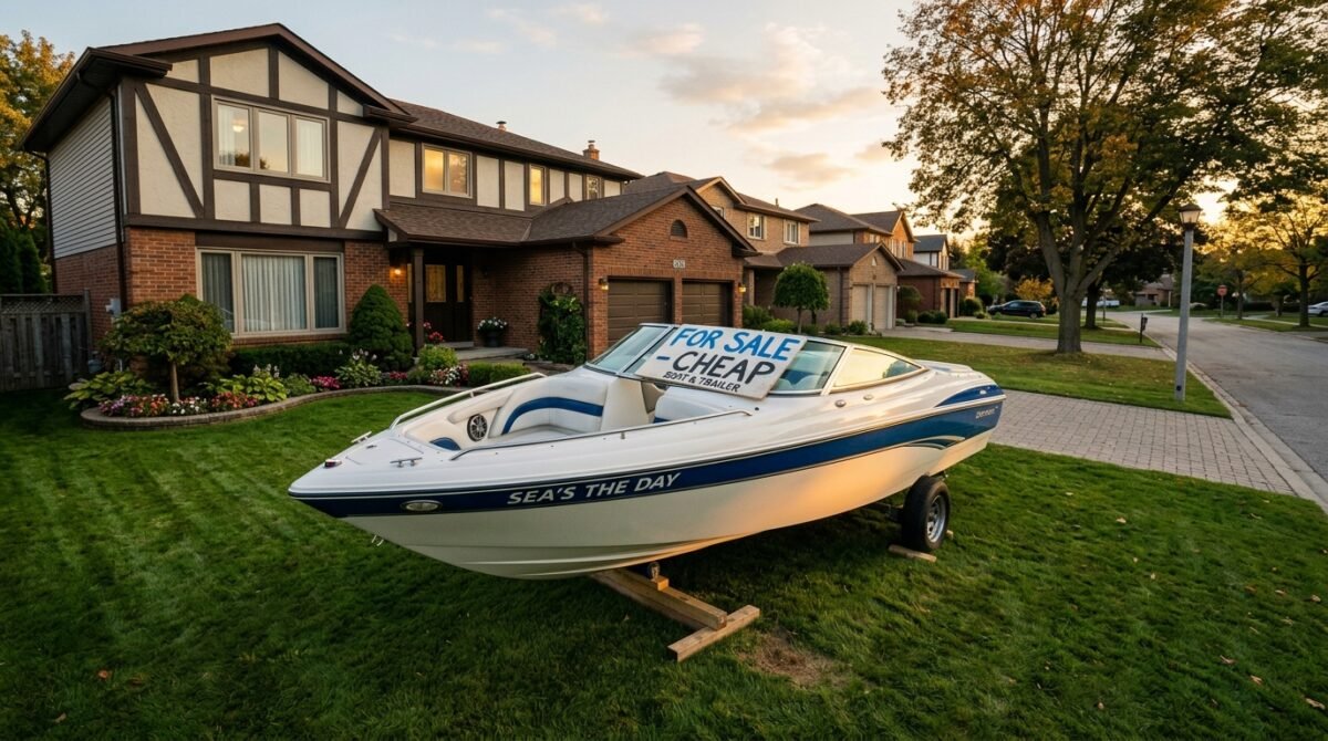 My Husband Bought a Luxury Speedboat While Forcing Me to Walk 3 Miles to Work, So I Parked It on the Front Lawn With a For-Sale Sign