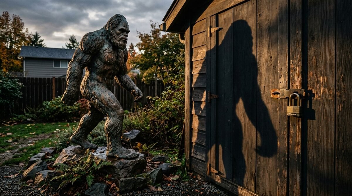 My Husband Emptied Our Dental Fund For A Bronze Bigfoot Statue, So I Locked Him In The Tool Shed