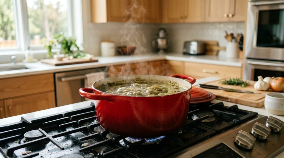 My Roommate Boiled Industrial Bleach In My French Enamel Dutch Oven To Clean Her Laundry Rags