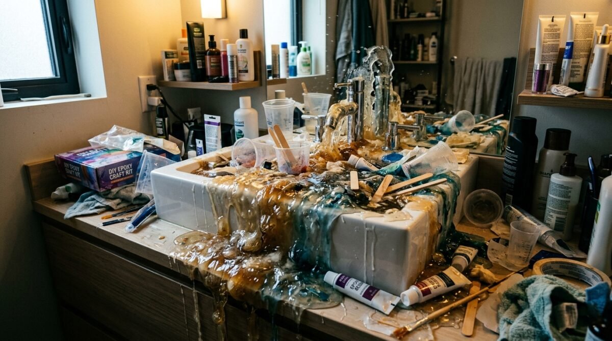 My Roommate Hardened Industrial Epoxy Down Our Master Plumbing While Making Paperweights, Then Handed Me The $4,000 Plumber Bill