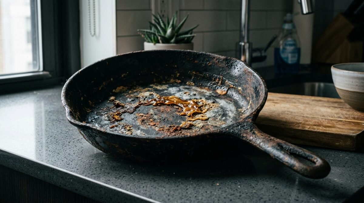 My Roommate Melted Toxic Chemicals In My Great-Grandmother's Vintage Cast Iron, So I Billed Her Deposit Directly