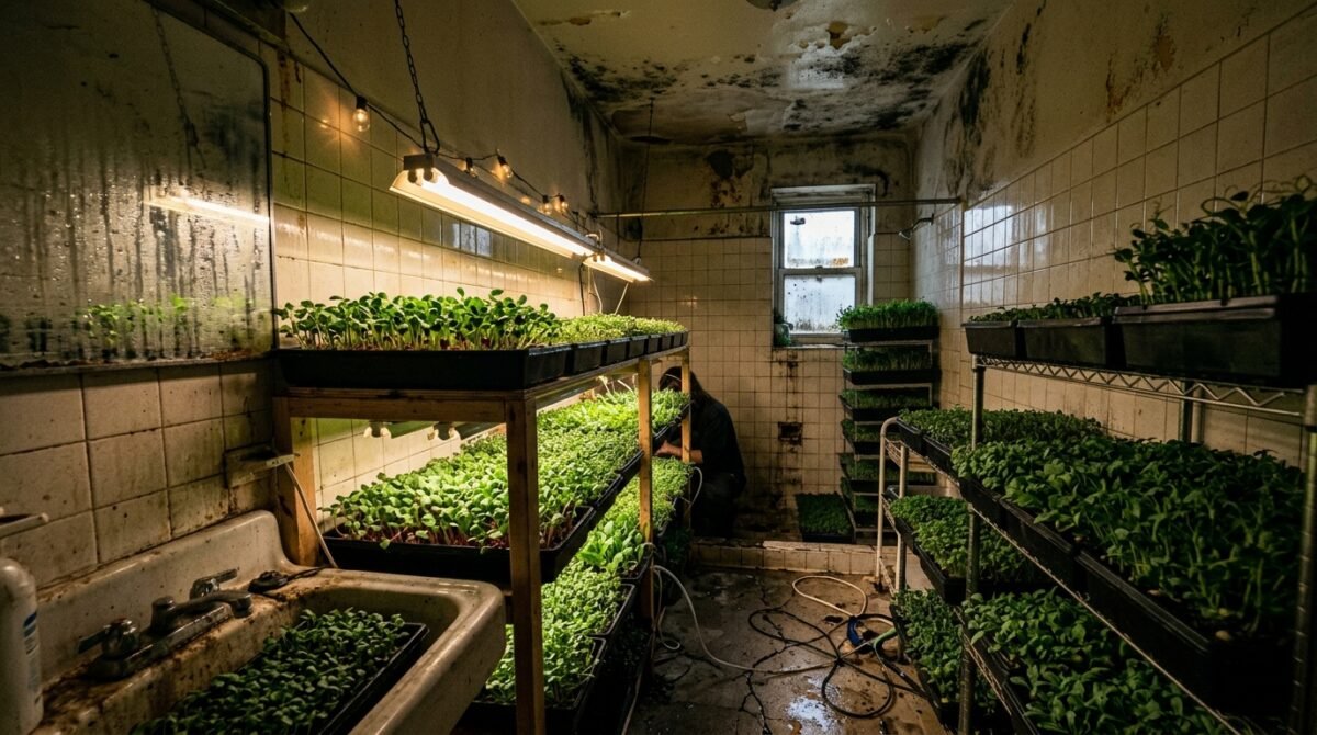 My Roommate Started A Commercial Microgreen Nursery In Our Shared Bathtub So I Had Management Inspect For Hazardous Mold