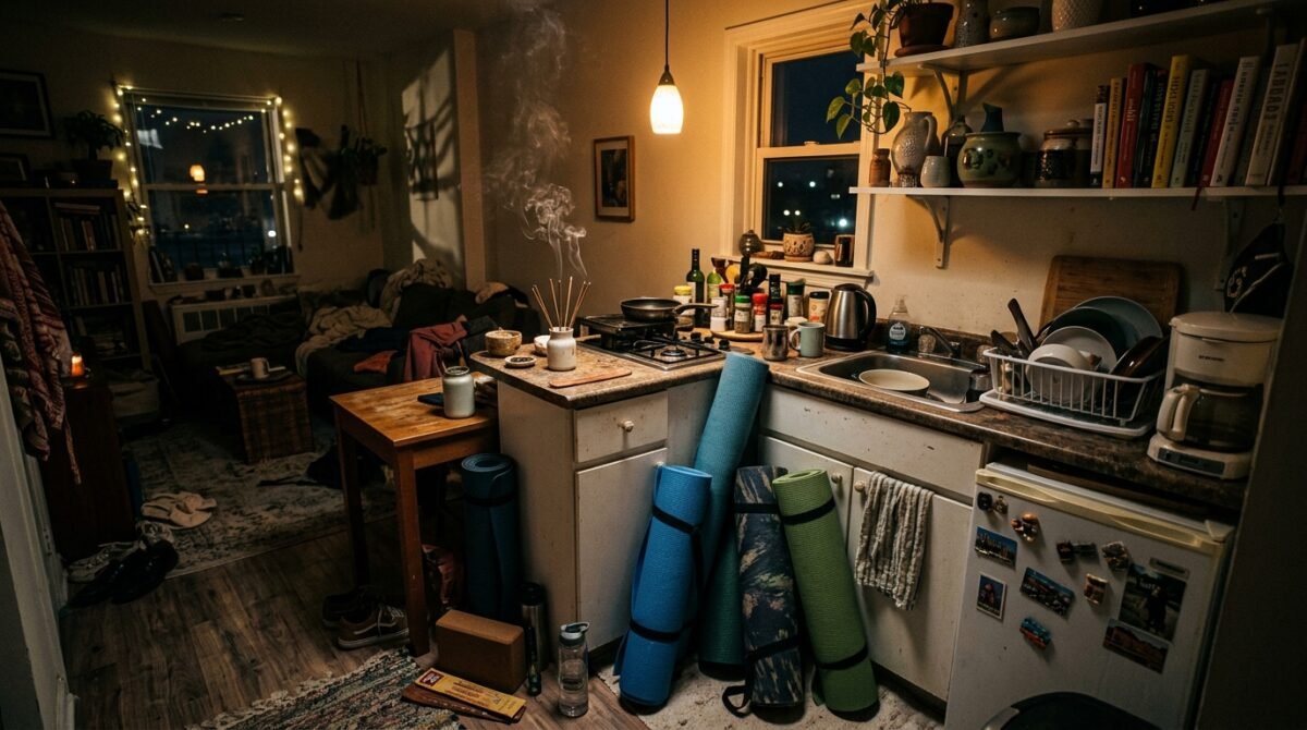 My Roommate Started Hosting Paid Midnight Yoga Classes In Our Shared Studio Kitchen, So I Locked The Main Circuit Breaker