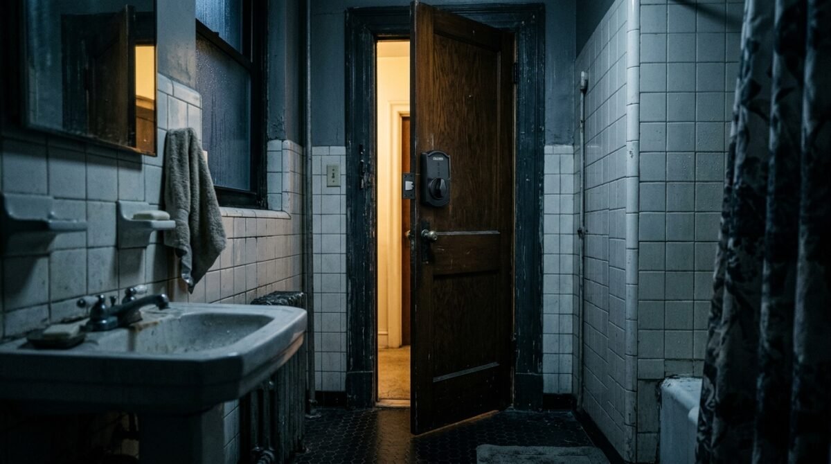 My Roommate Started Selling Passes To Our Apartment Shower Online, So I Changed The Bathroom Deadbolt